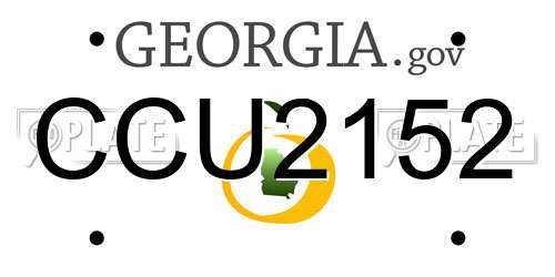 CCU2152 Georgia License Plate