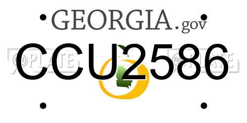 CCU2586 Georgia License Plate