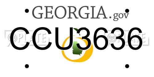 CCU3636 Georgia License Plate