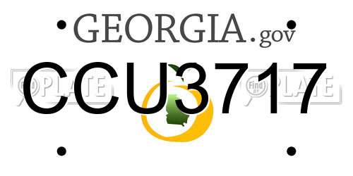 CCU3717 Georgia License Plate