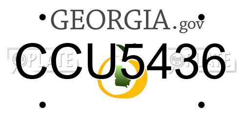 CCU5436 Georgia License Plate