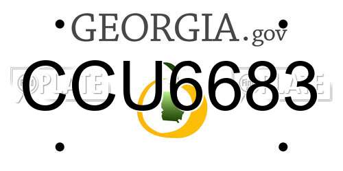 CCU6683 Georgia License Plate