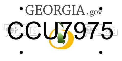 CCU7975 Georgia License Plate