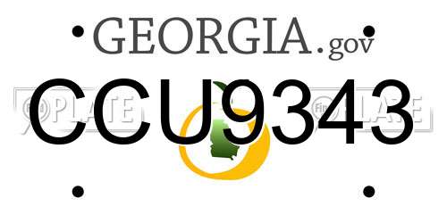 CCU9343 Georgia License Plate