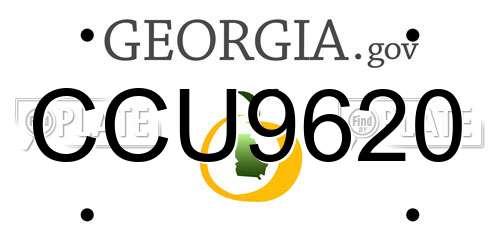 CCU9620 Georgia License Plate