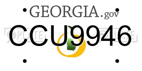 CCU9946 Georgia License Plate