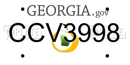 CCV3998 Georgia License Plate