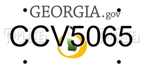 CCV5065 Georgia License Plate