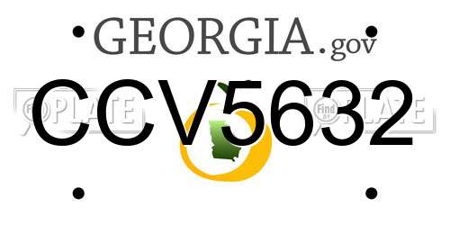 CCV5632 Georgia License Plate