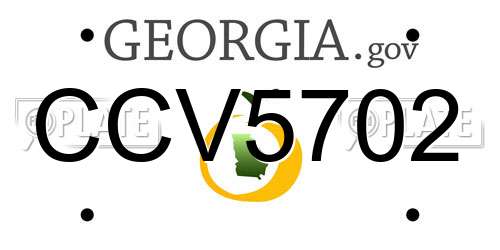 CCV5702 Georgia License Plate