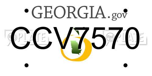 CCV7570 Georgia License Plate