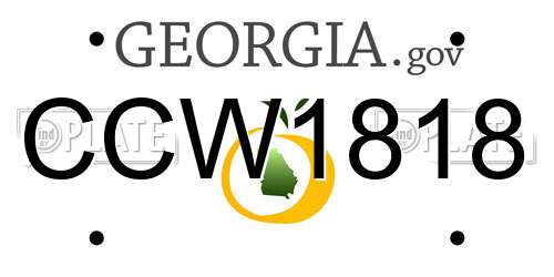 CCW1818 Georgia License Plate