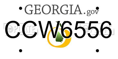 CCW6556 Georgia License Plate