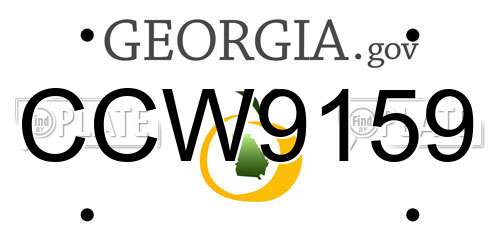 CCW9159 Georgia License Plate