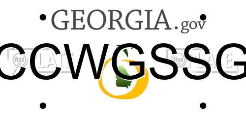 CCWGSSG Georgia License Plate