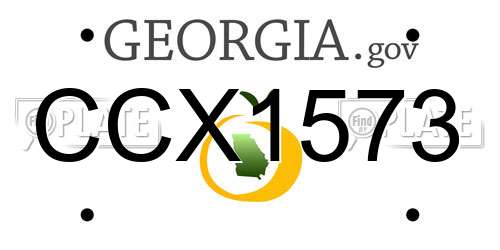 CCX1573 Georgia License Plate