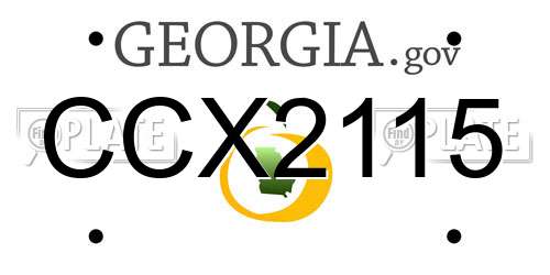 CCX2115 Georgia License Plate