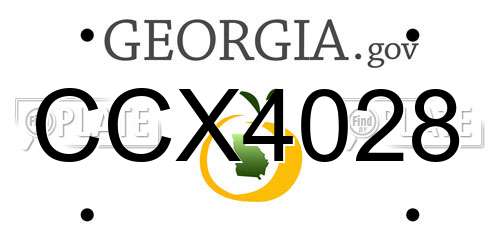 CCX4028 Georgia License Plate