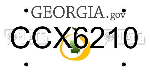 CCX6210 Georgia License Plate