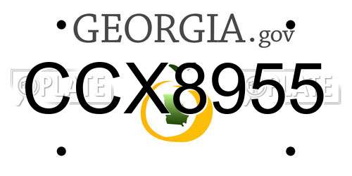 CCX8955 Georgia License Plate