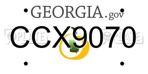 CCX9070 Georgia License Plate