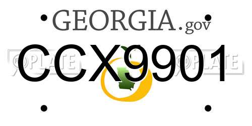 CCX9901 Georgia License Plate