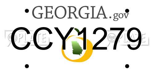 CCY1279 Georgia License Plate