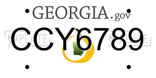 CCY6789 Georgia License Plate