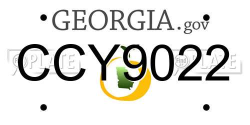 CCY9022 Georgia License Plate