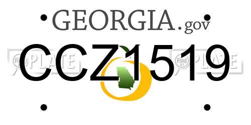 CCZ1519 Georgia License Plate
