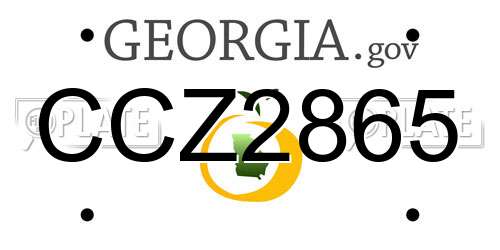 CCZ2865 Georgia License Plate