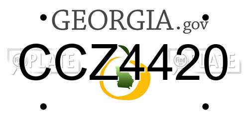 CCZ4420 Georgia License Plate
