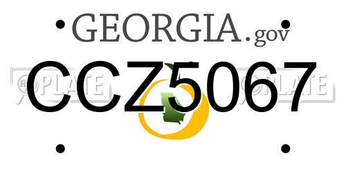 CCZ5067 Georgia License Plate