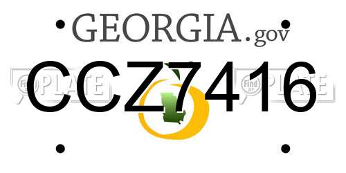 CCZ7416 Georgia License Plate