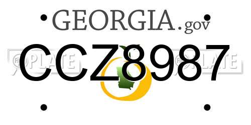 CCZ8987 Georgia License Plate