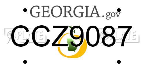 CCZ9087 Georgia License Plate