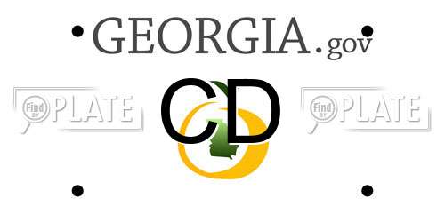 CD Georgia License Plate
