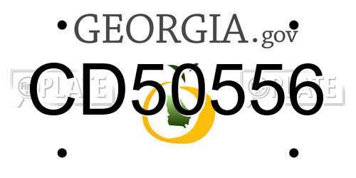 CD50556 Georgia License Plate
