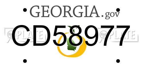CD58977 Georgia License Plate
