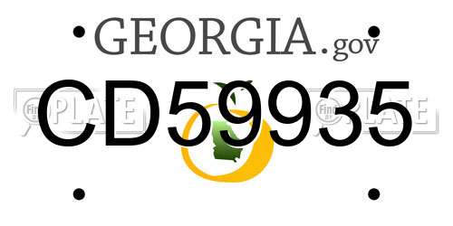 CD59935 Georgia License Plate