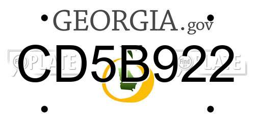 CD5B922 Georgia License Plate