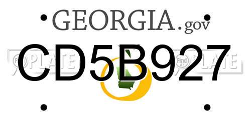 CD5B927 Georgia License Plate
