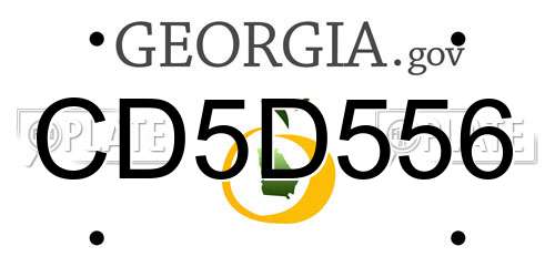 CD5D556 Georgia License Plate