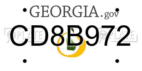 CD8B972 Georgia License Plate