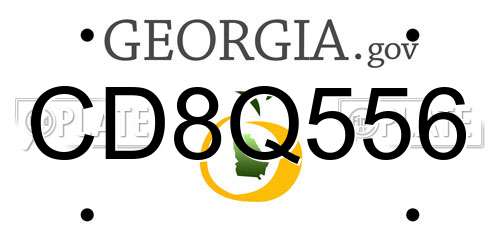 CD8Q556 Georgia License Plate