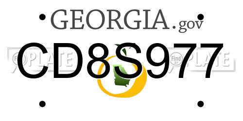 CD8S977 Georgia License Plate