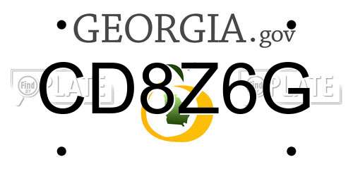 CD8Z6G Georgia License Plate