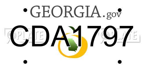CDA1797 Georgia License Plate
