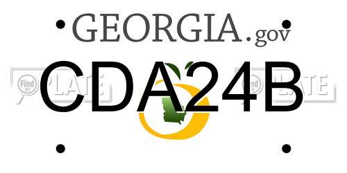 CDA24B Georgia License Plate