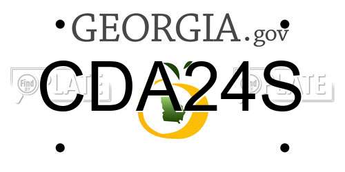 CDA24S Georgia License Plate